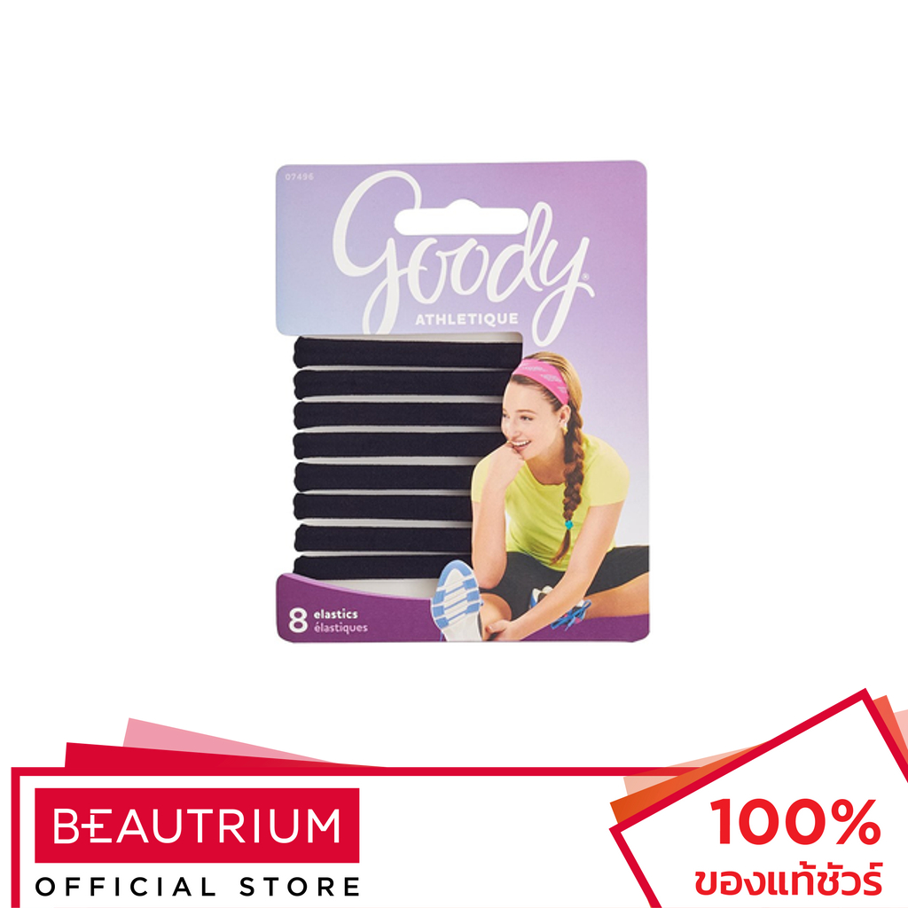 GOODY Women's Athletique Sweat Stretch Elastics ยางรัดผม 8 elastics
