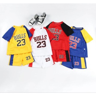 ชุดบาสเด็กมีแขนBull23