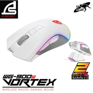 SIGNO E-Sport Wireless Macro Gaming Mouse VORTEX รุ่น WG-900 W (White) (เกมส์มิ่ง เมาส์)