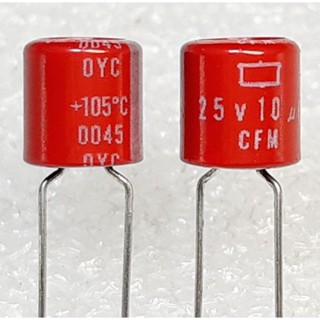 Nippon Chemi-con CFM 10uf 25v 105° capacitor ตัวเก็บประจุ คาปาซิเตอร์