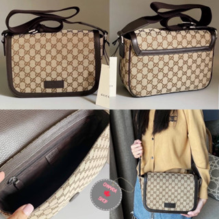 Gucci canvas Messenger bag แท้💯