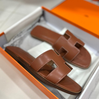 รองเท้าแตะ HERMES SANDAL leather มาเเล้ว   series code ทุกคู่  งานออริโรงงานสวย