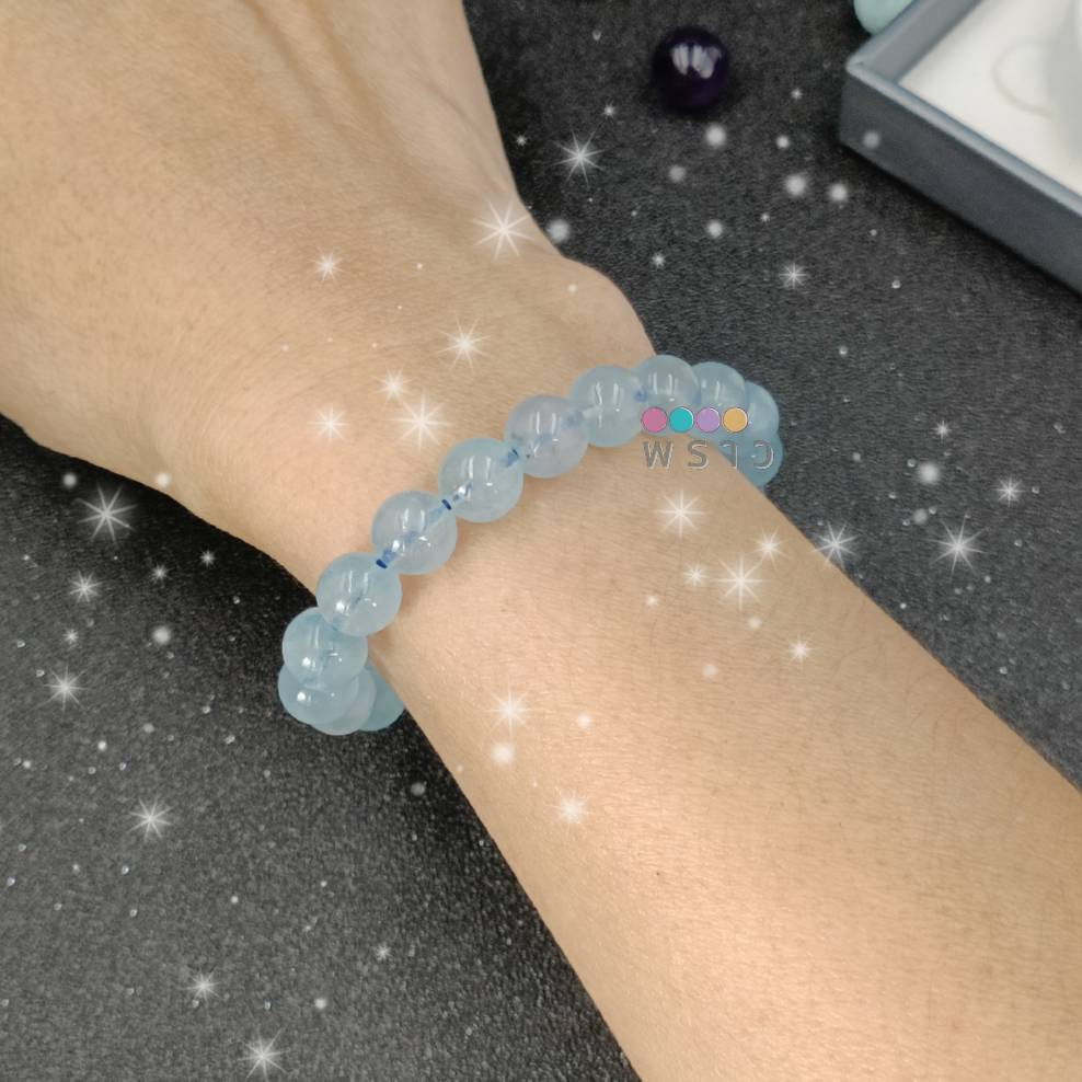 (พราว) อะความารีน Aquamarine หินประจำราศีมีน♓และผู้เกิดวันศุกร์ (เกรด AAA ขนาด 8 มม.) ผ่านการปลุกเสกและบรรจุพุทธคุณแล้ว - รูปที่ 2