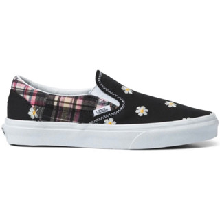 VANS SLIP ON FLORAL PLAID PATCHWORK SNEAKERS สินค้ามีประกันแท้