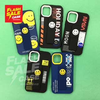 I7+/11/13/13pro max/14pro/14pro max เคสมือถือประกบ 2ชิ้น นิ่ม TPU ลายการ์ตูนติดขาตั้งแม่เหล็ก พับเก็บเรียบเนียนไม่แกะกะ