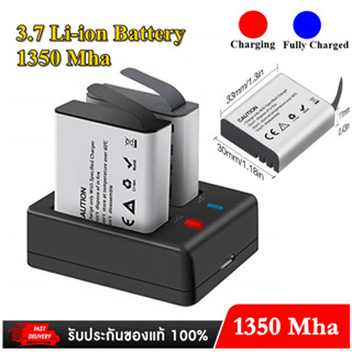 แบตเตอรี่ PG1350 Mha Battery + Dual Charger For EKEN H9 H9R H3R H8R H8PRO H8 For SJCAM SJ4000 SJ 4000 SJ5000 Nanotech