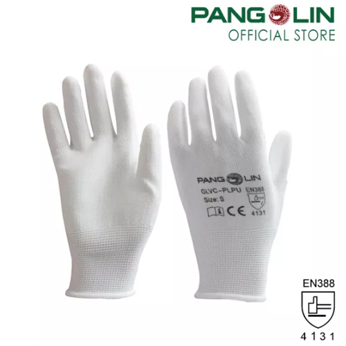 Pangolin(แพงโกลิน) ถุงมือโพลีเอสเตอร์ เคลือบPU สำหรับงานประกอบชิ้นส่วนเล็กๆ รุ่นGLVC-PLPU