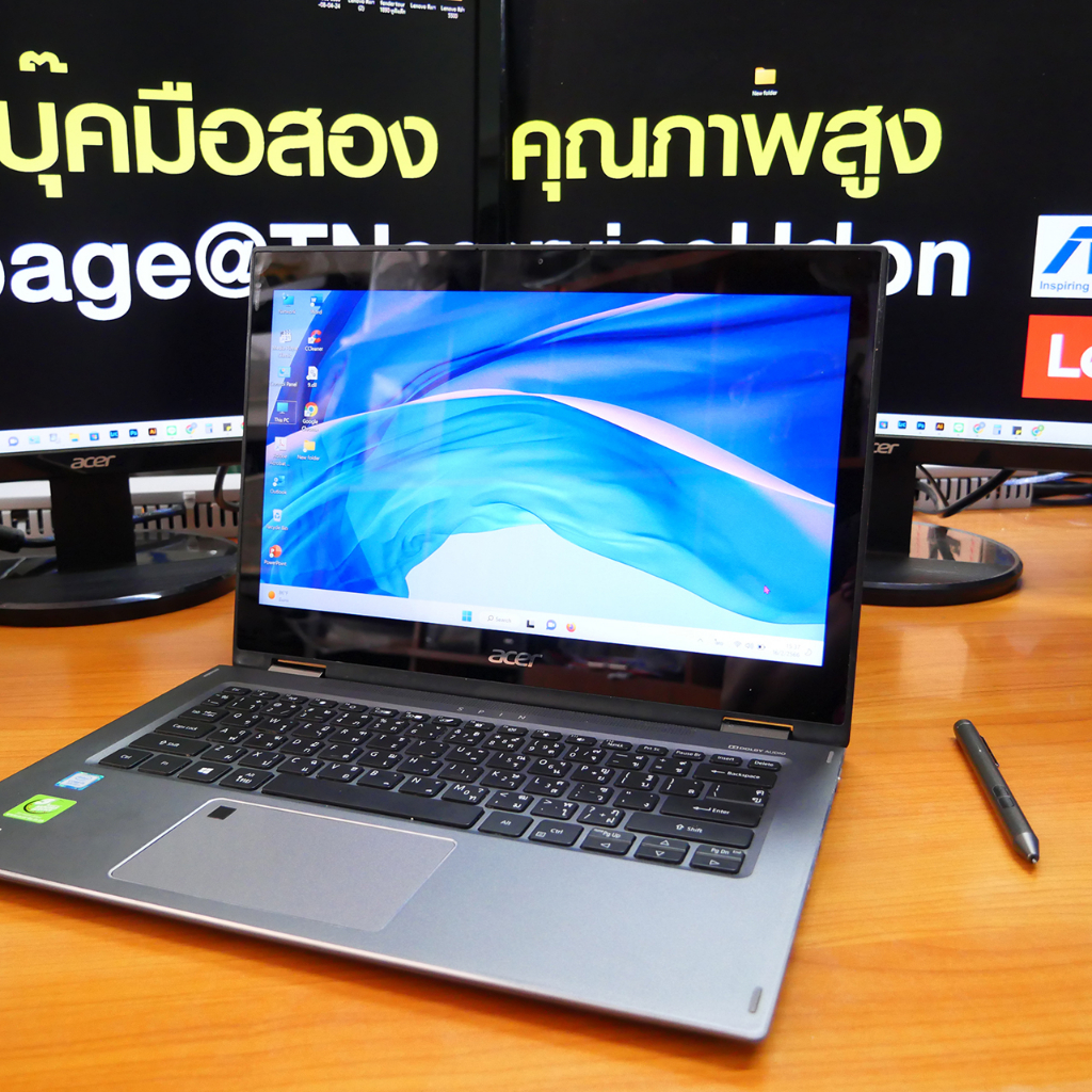 โน๊ตบุ๊คมือสอง notebook Acer SP513- Intel i5-8265 Ram8/512 m.2 SSd.  DIsplay 13.3 นิ้ว   หน้าจอทัชสกรีน