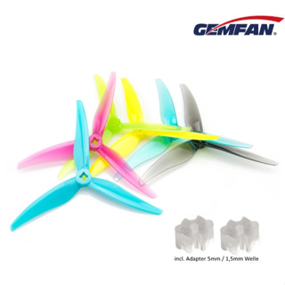 [ใบพัดโดรน 2นิ้ว] Gemfan SL5125 5.1inch 3Blade Propeller SL5125 Durable 1.5mm 5mm 1ชุด 4ใบ สุ่มสี