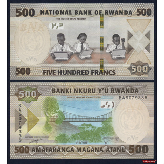 ธนบัตร รวันดา Rwanda ราคา 500 ฟรังส์ รุ่นปี 2019 P-42 สภาพใหม่เอี่ยม 100%UNC ไม่ผ่านการใช้ สำหรับสะสม