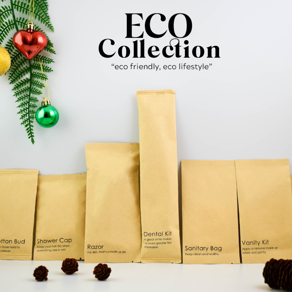 รุ่น ECO ซองกระดาษคราฟ งานซอง ของใช้ในโรงแรม Amenities Kit ของใช้ในห้องน้ำ hotel supplies อเมนิตี้