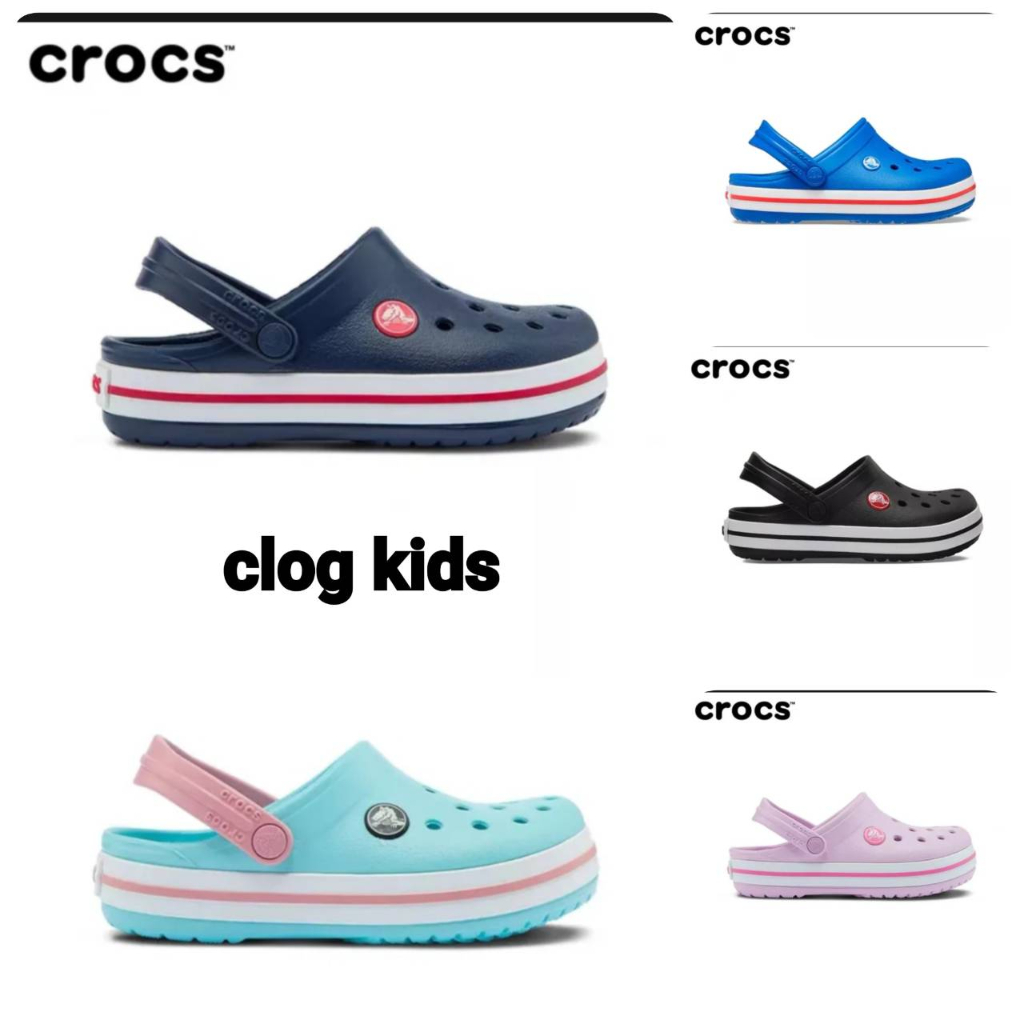 (สินค้าพร้อมส่ง) รองเท้าลำลองเด็ก CROCS Crocband Clog Kids เด็กชาย เด็กหญิง รองเท้าเด็ก รองเท้าหัวโต ไม่ต้องพรีออเดอร์