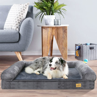 BINGOPAW ที่นอนสำหรับสัตว์เลี้ยง ที่นอนหมา ที่นอนแมว Waterproof Memory Foam Dog Bed Pet Couch with Removable Cover