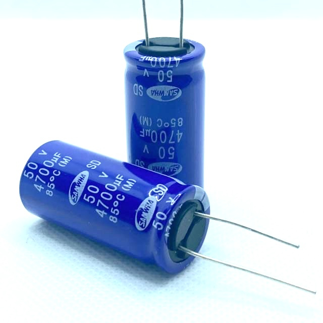 [จำนวน 10ตัว] Capacitor ยี่ห้อ Samwha ของแท้  ค่า 4700uF 50V.