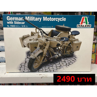 Italeri German Military Motorcycle with Sidecar (bmw R75)1/9