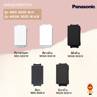 Panasonic แผ่นอุดช่องว่างพานาโซนิค รุ่น WEG 3020 สีขาวธรรมดา/เทา , WEGN 3020 สีขาวด้าน/เทาด้าน/ดำด้าน