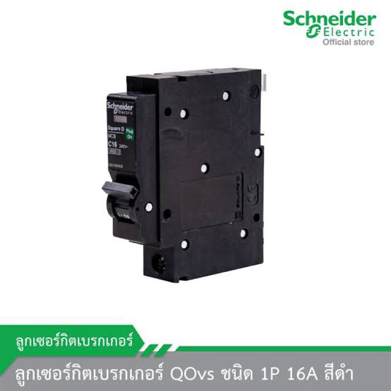 Schneider Electric  เซอร์กิตเบรกเกอร์ ลูกย่อย สำหรับตู้คอนซูมเมอร์ รุ่น QOvs ชนิด Plug on