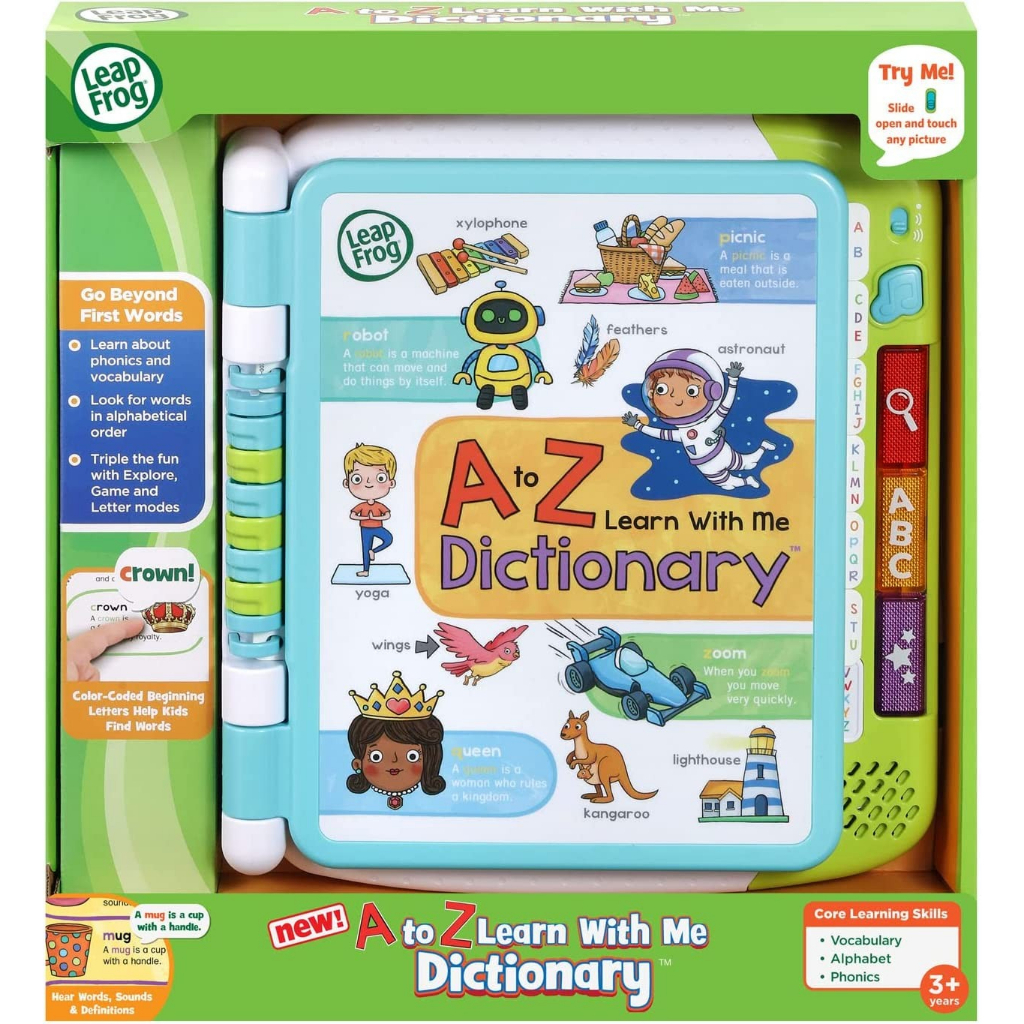 LeapFrog A-Z Learn with Me Dictionary หนังสือกิจกรรมก่อนวัยเรียน (สินค้านำเข้า)