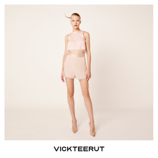 VICKTEERUT Pleated Tulle Shorts กางเกงขาสั้น ผ้าทูลอัดพลีท