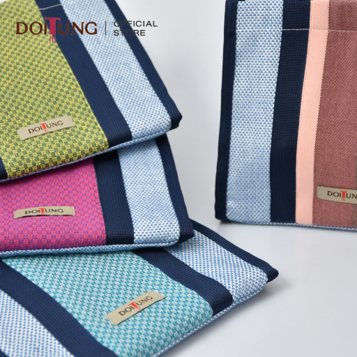 DoiTung TOTE BAG S (STD) Blue Mix stripe 19x24x20 cm.