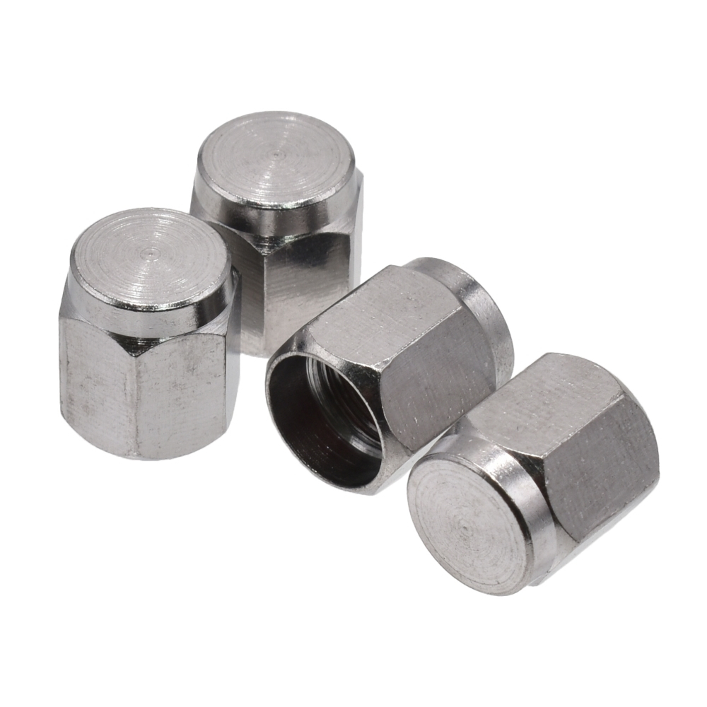 Astro Products จุกวาล์วลมทองเหลือง 4 ชิ้น / Brass Tire Valve Caps US Valve W10×H11mm
