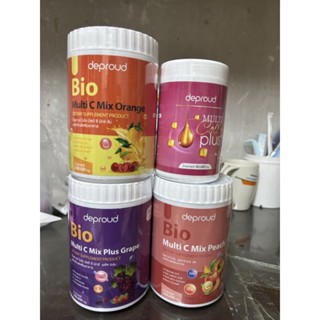 แพ็ค 3 กระปุกแถมกระปุกเล็กกระปุกนึง.Deproud Bio Multi C Mix  วิตามินซี โซพราว (3 รส)