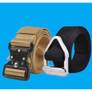 พร้อมส่ง🔥เข็มขัดยุทธวิธี Tactical หัวโลหะ สายยาวหนา