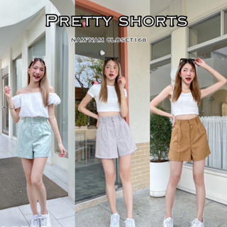 PRETTY SHORTS กางเกงขาสั้นงานผ้าgala snow ขอบเอวสูง