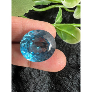 Lab Aquamarine Oval 18x20mm- 24cts