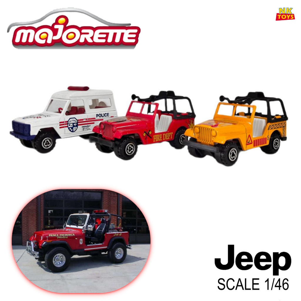 โมเดลรถ JEEP ลิขสิทธิ์แท้ majorette สเกล1/43 รถกู้ภัย รถเหล็ก รถจิ๊ป ของแท้