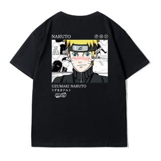 Naruto ร่วม Naruto Hinata คู่เสื้อยืดผ้าฝ้ายแขนสั้นหลวม