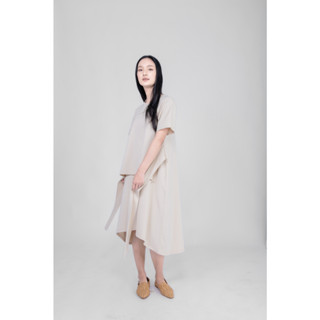 QueenCows ชุดให้นม Chora Cotton Dress (Cream)