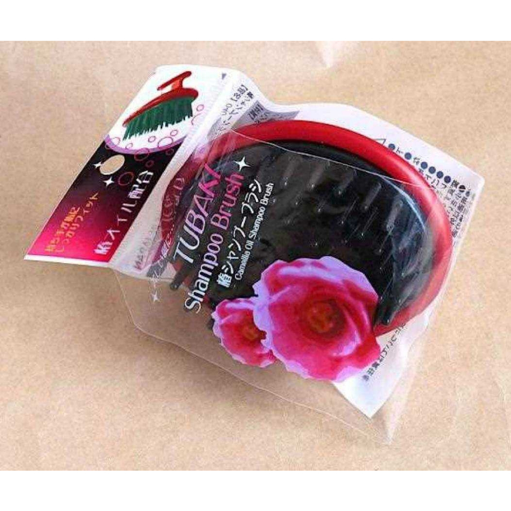 [พร้อมส่ง]Tubaki Shampoo Brush Camellia Oil Shampoo Brush  แปรงแชมพูผสมน้ำมันดอกคามิเลีย  แปรงผมทรงก