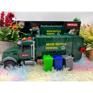 ของเล่น ของเล่นเด็ก รถของเล่น Garbage Truck รถเก็บขยะ รถขยะอเมริกา รถขยะ รถเด็กเล่น รถขนขยะ รถขยะNo.666-53P