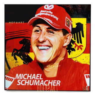 Michael Schumacher มิชาเอล ชูมัคเกอร์ นักแข่งรถ F1 Formula 1 รูปภาพ​ติด​ผนัง​ pop art  แต่งบ้าน ของขวัญ กรอบรูป