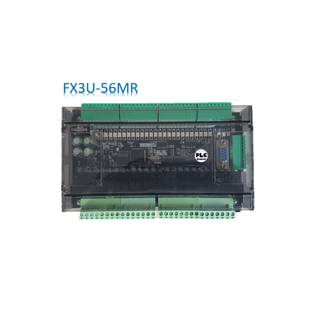 PLC BOARD FX3U-56MR, DC 24V Industrial Control Board PLC Programmable Logic Relay Output