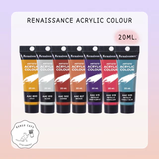 Renaissance Arcylic colour 20ml. // เรนาซองค์ สีอะคริลิค แบบหลอด ขนาด 20 มล.