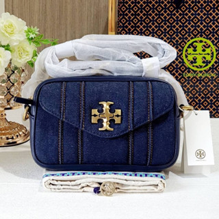 👑ผ่อน0%~แท้100%👑 กระเป๋าสะพาย งาน Shop Tory Burch 80439 Kira Denim Mini Camera Bag