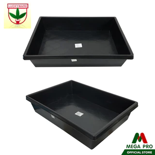 Megapro - Luckyware กะบะพลาสติกสี่เหลี่ยมขนาดใหญ่ รุ่น 579B สีดำ