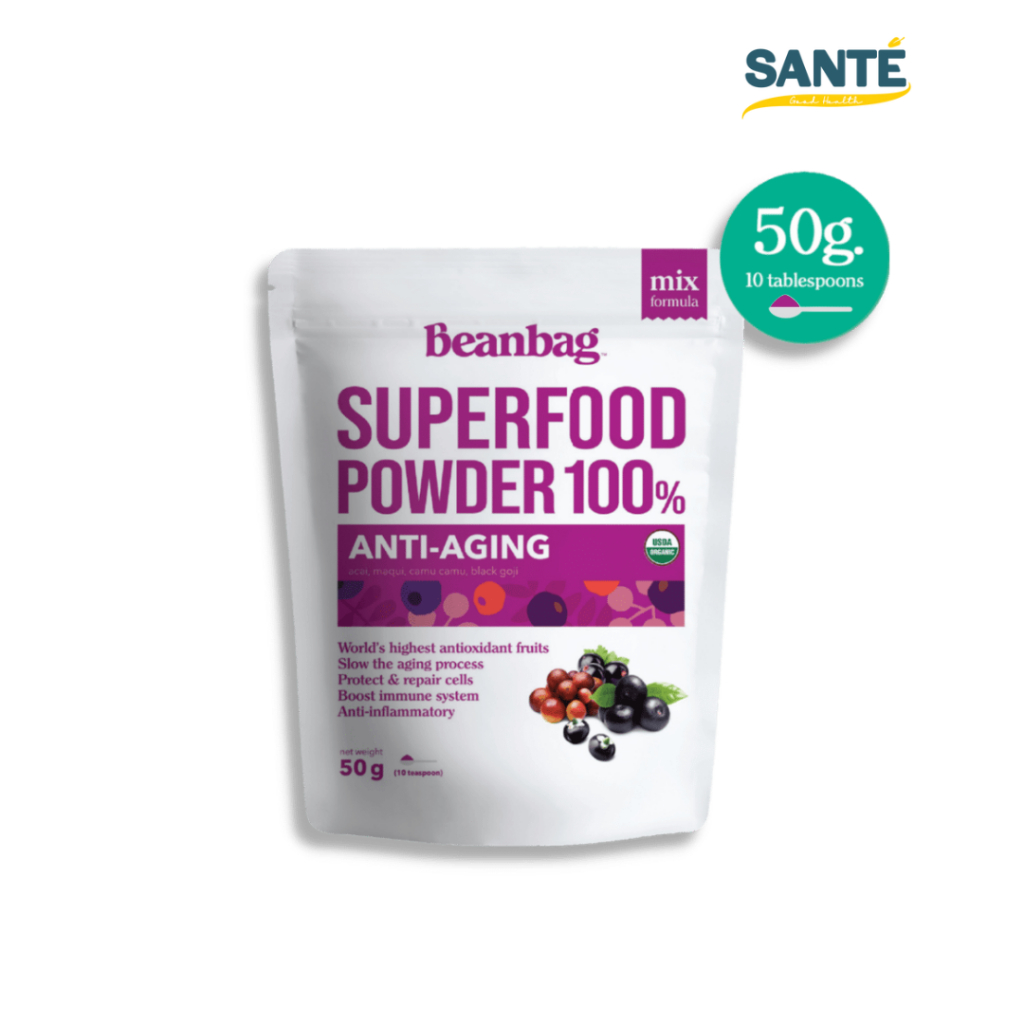 Superfood Organic Anti-aging powder Beanbag 50g. ผงเบอร์รี่รวม ออร์แกนิก