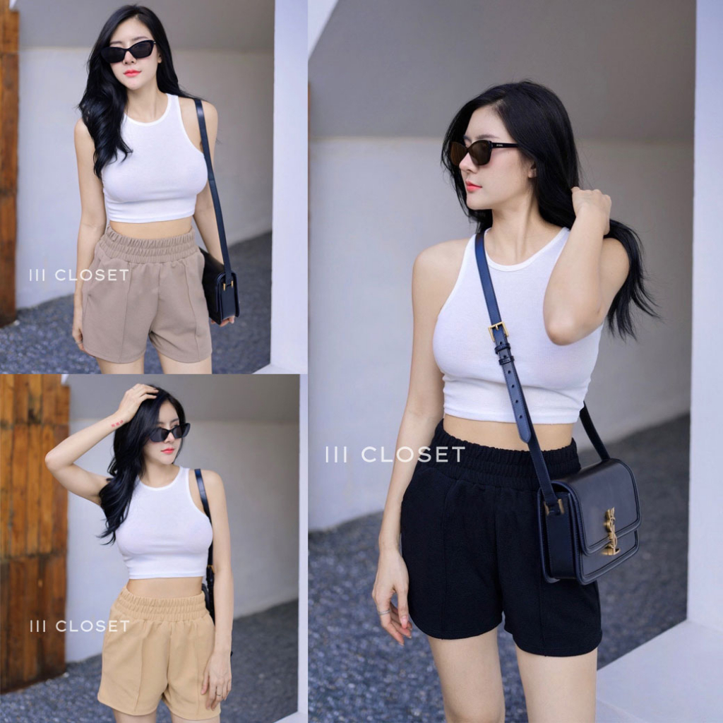 กางเกง III Freesize III PW005 ขอบเอวหนา ขาสั้น ตีเกร็ดหน้า ดีเทลสวย เนื้อผ้าดี เบาสบาย ทรงสวย ระบายอากาศได้ดี ไม่อึดอัด ราคา ถูกที่สุด ดีลบีเคเค