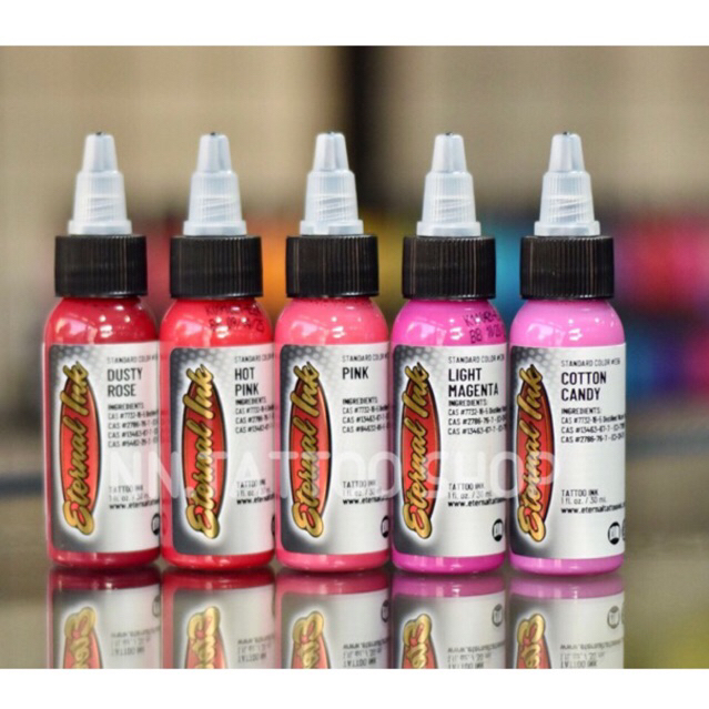 สีสักEternal ink เฉดสีชมพู สีสัก หมึกสัก