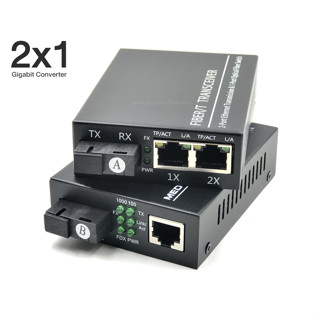 Gigabit WDM Media Converter 2x1 (3KM) A+B ประกัน 1 ปี