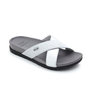 SCHOLL Remi Bioprint Sandals Silver รองเท้าแตะ เพื่อสุขภาพ ผู้หญิง สกอล์ แท้