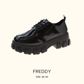 รองเท้าหนังแก้ว เสริมส้น 5.5 cm Loafer ดีไซน์ Unisex ใส่ได้ทั้งผู้ชาย และผู้หญิง รุ่น Freddy