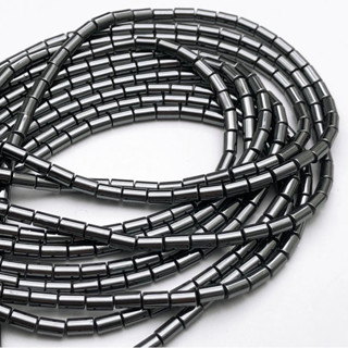 1 Strand Black Hematite Tube Beads,2mm x 4 mm Hematite Gemstone Beads ,Approx 15.5 Inch Strand