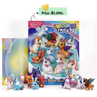 Phidal - Unicorns &amp; Friends My Busy Book - 10 Figurines and a Playmat