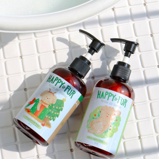 [ส่งด่วน 1 ชม.ในกทม.] Happy Fur แชมพูสุนัข [อ่อนโยน ลดขนร่วง] Pet shampoo แบบ set 250 ml x 2 ขวด คละกลิ่น