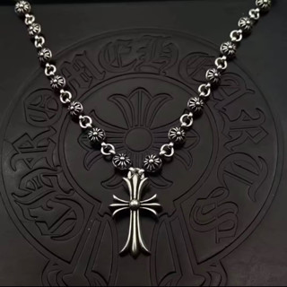 ฟรีกล่อง ⚜️สร้อยคอโครมฮาร์ท ⚜️พรีเมียม Chrome Hearts Necklace  สร้อยคอเกาหลี