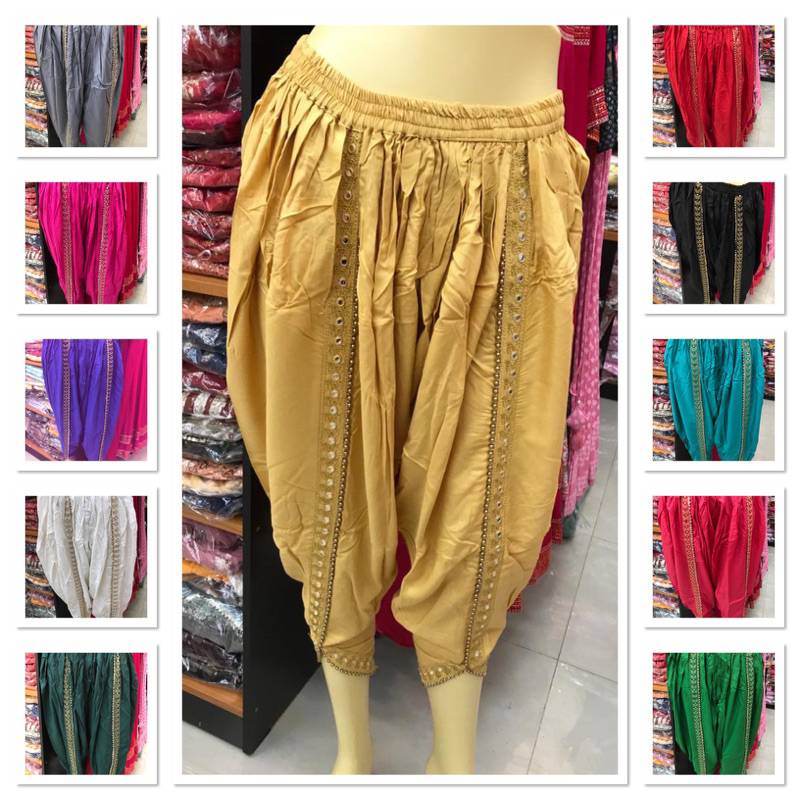 กางเกงอินเดียสำหรับทั้งชายและหญิง Indian Pants dhoti tulip free size very good quality cotton fabric